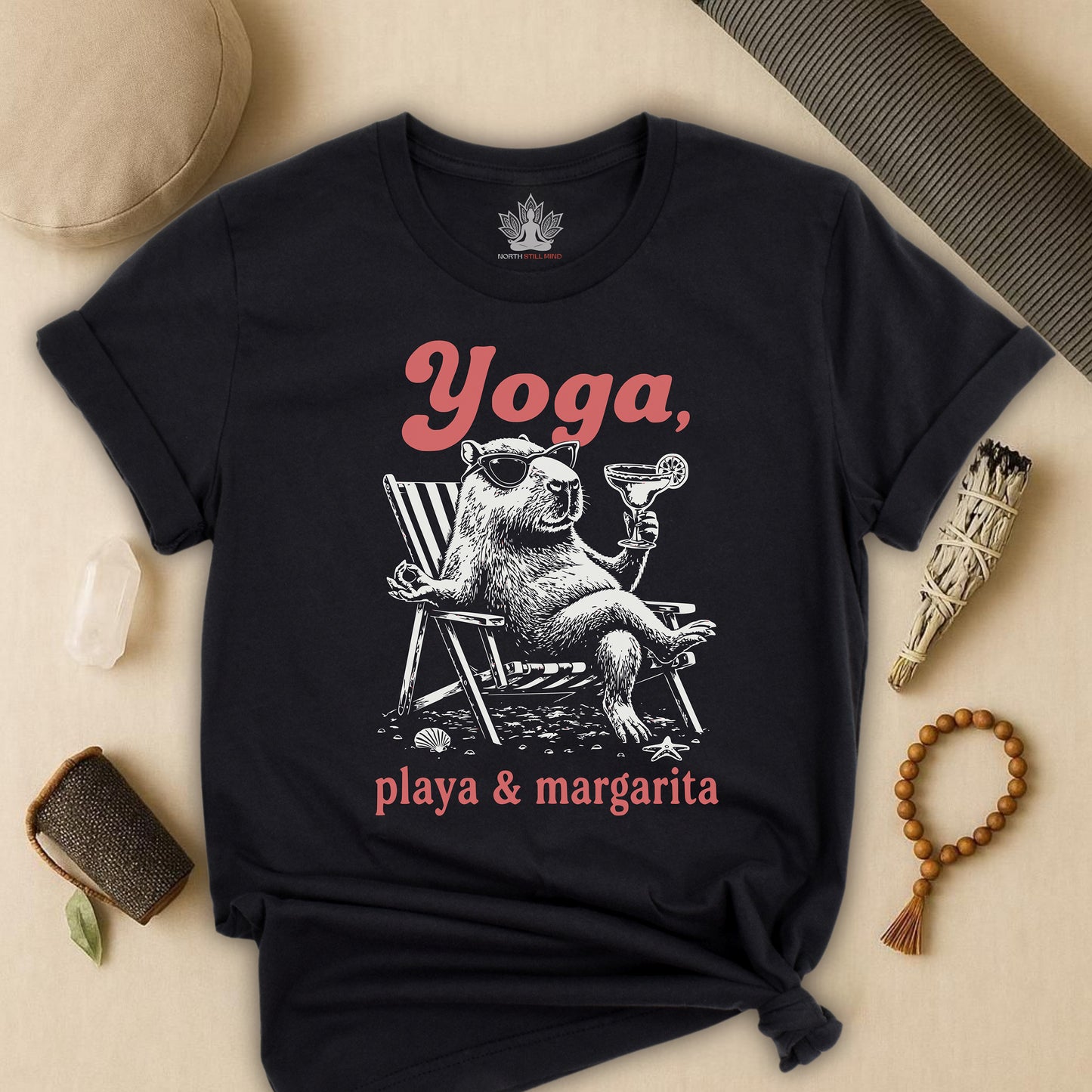 Capybara Yoga, Playa & Margarita Tee