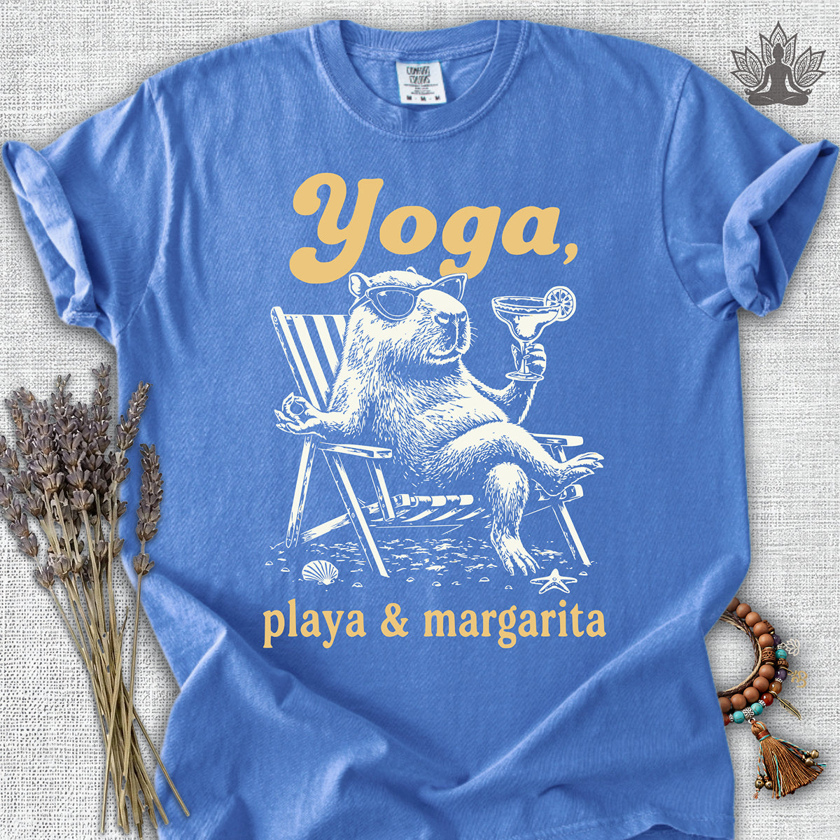 Capybara Yoga, Playa & Margarita Comfort Colors® Tee