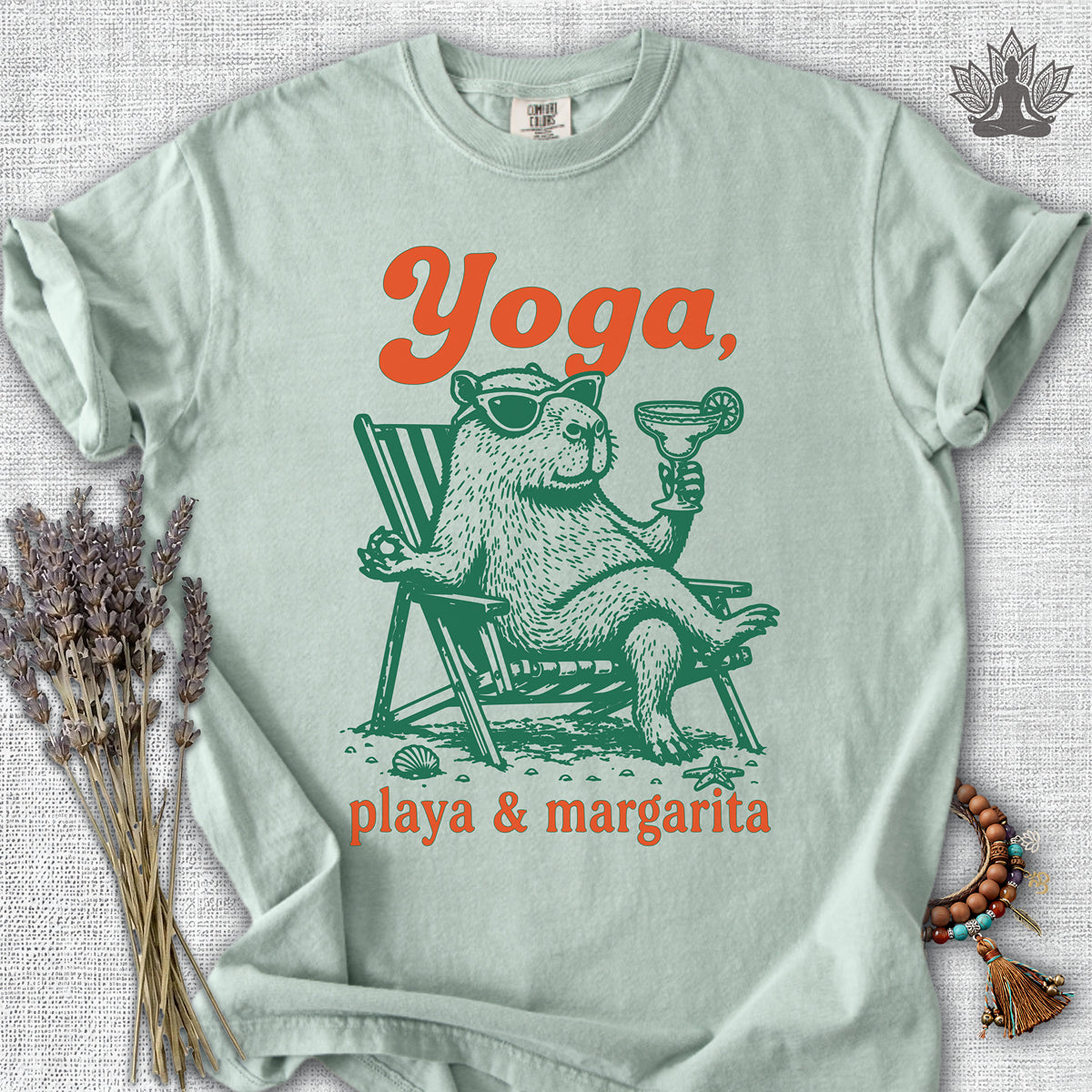 Capybara Yoga, Playa & Margarita Comfort Colors® Tee
