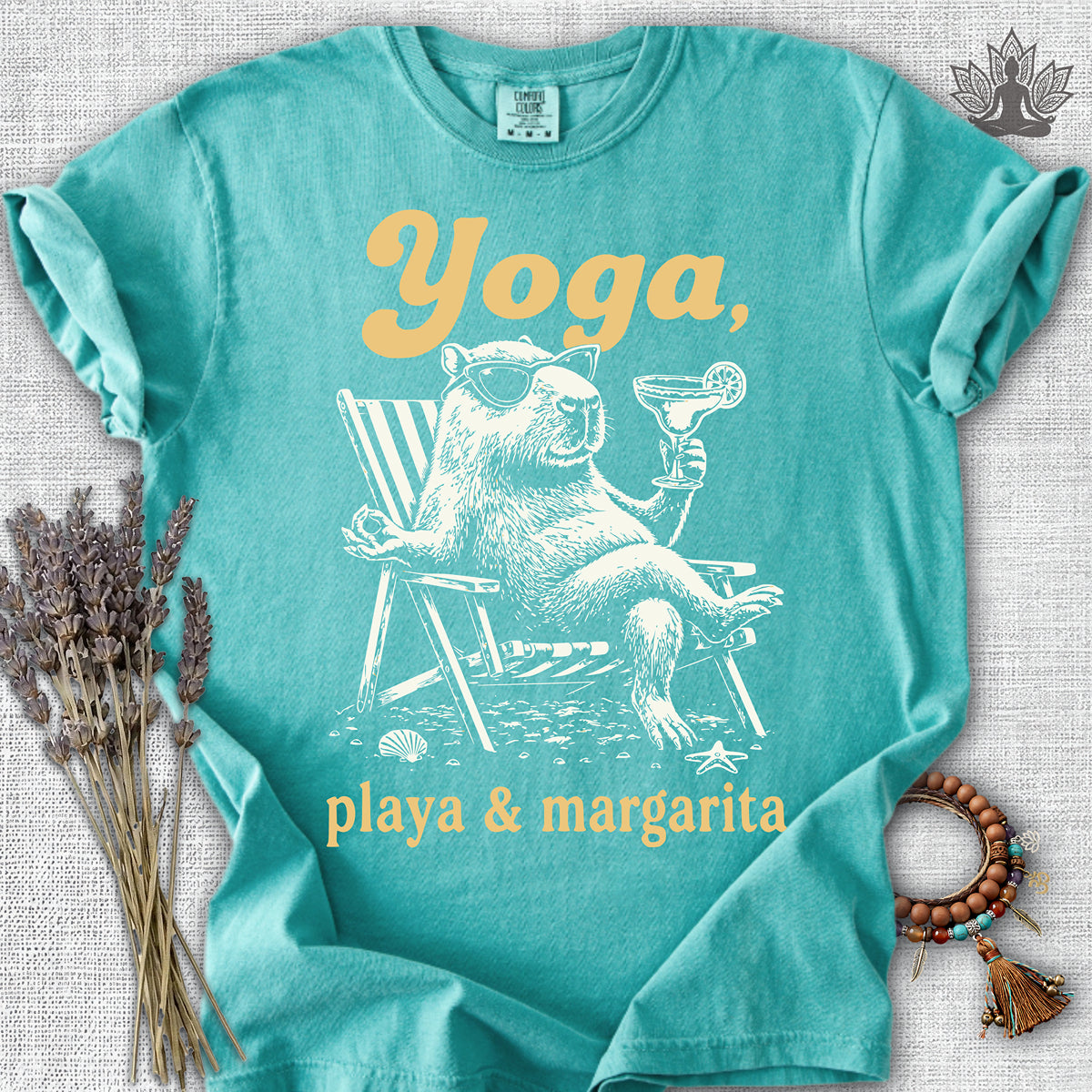 Capybara Yoga, Playa & Margarita Comfort Colors® Tee