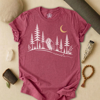 Namaste Forest Owl Tee