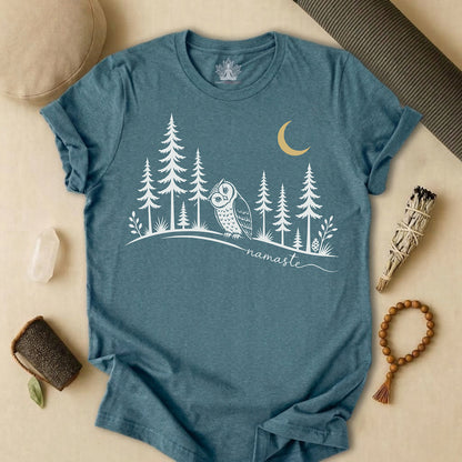 Namaste Forest Owl Tee