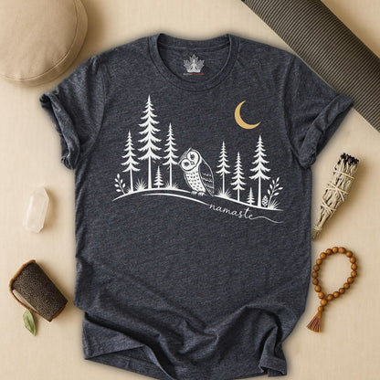 Namaste Forest Owl Tee