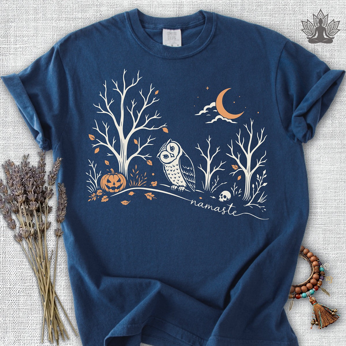 Namaste Forest Owl Halloween Edition Comfort Colors® Tee