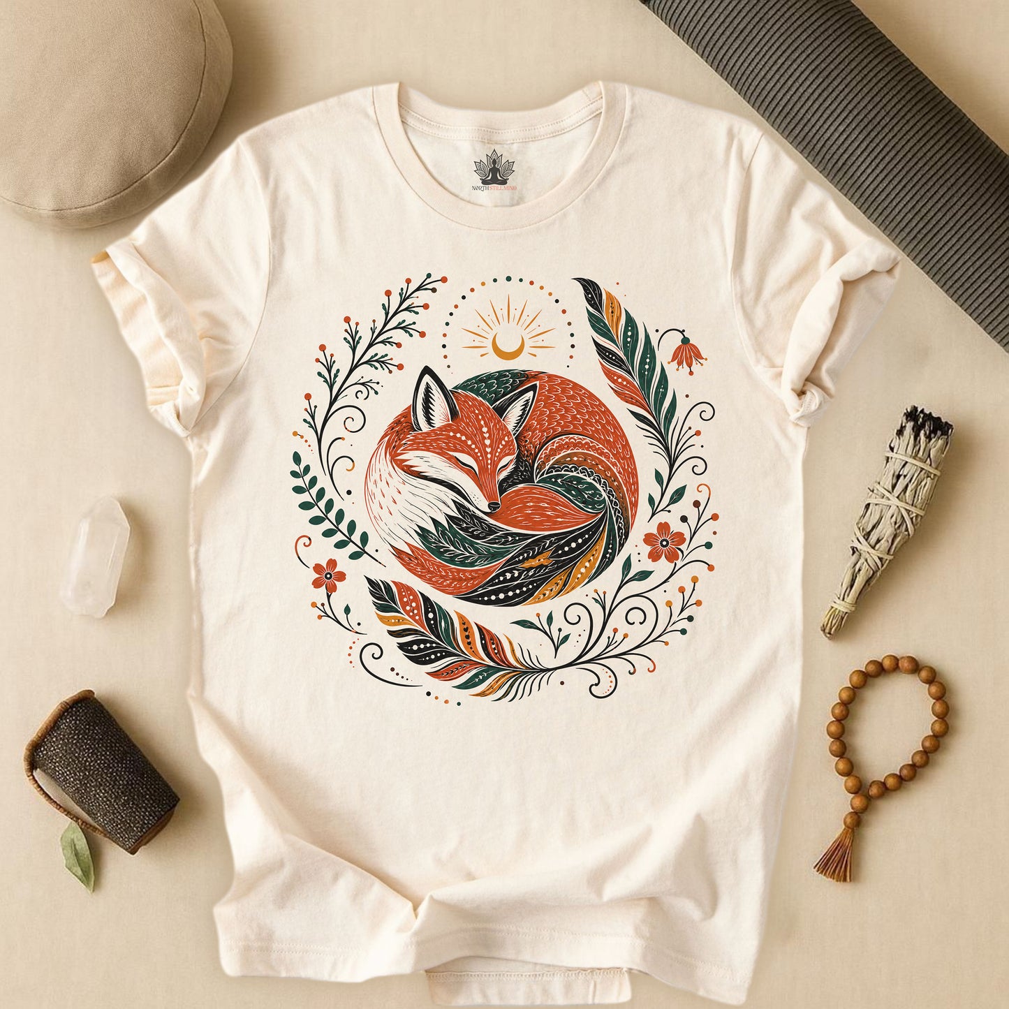 Boho Fox & Feathers Tee