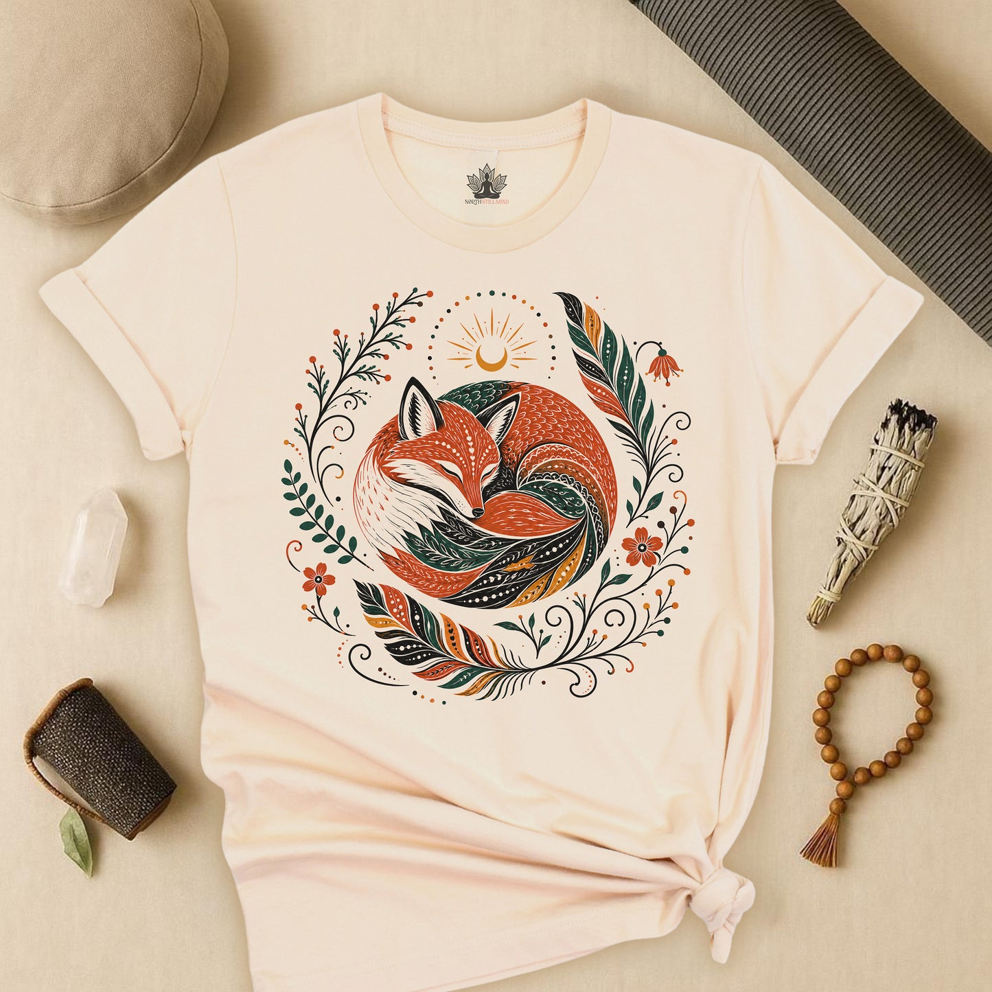 Boho Fox & Feathers Tee