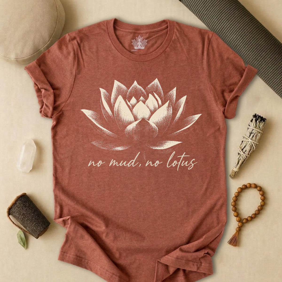 No Mud, No Lotus Shadow Art Tee