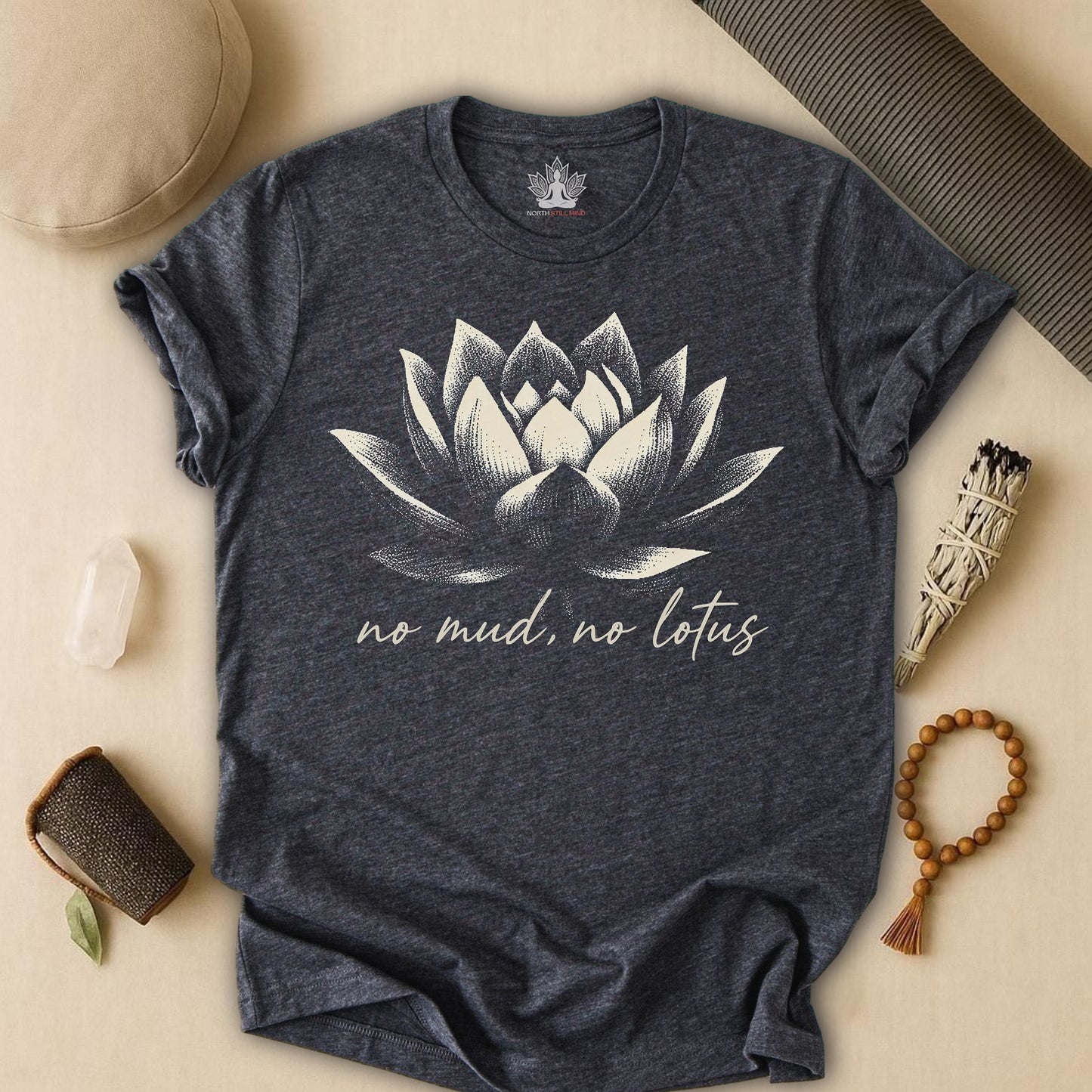 No Mud, No Lotus Shadow Art Tee