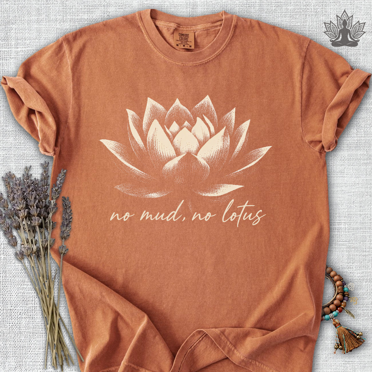 No Mud, No Lotus Shadow Art Comfort Colors® Tee