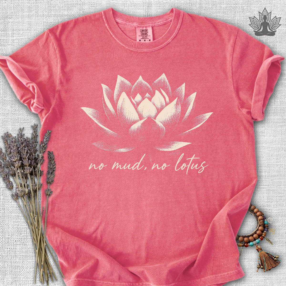 No Mud, No Lotus Shadow Art Comfort Colors® Tee