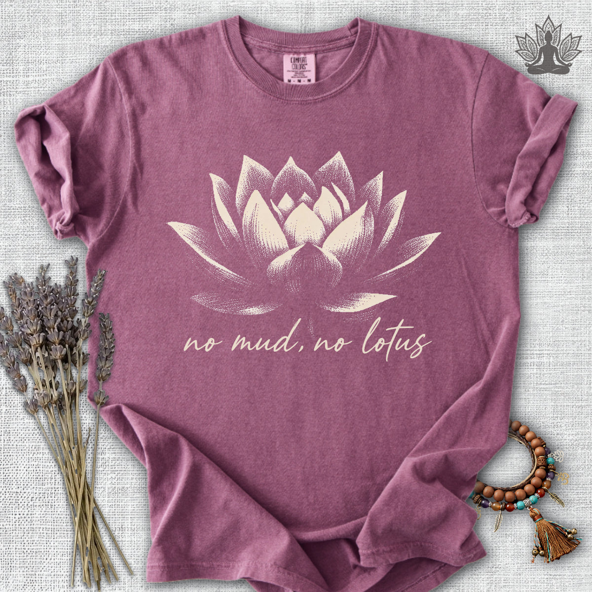 No Mud, No Lotus Shadow Art Comfort Colors® Tee