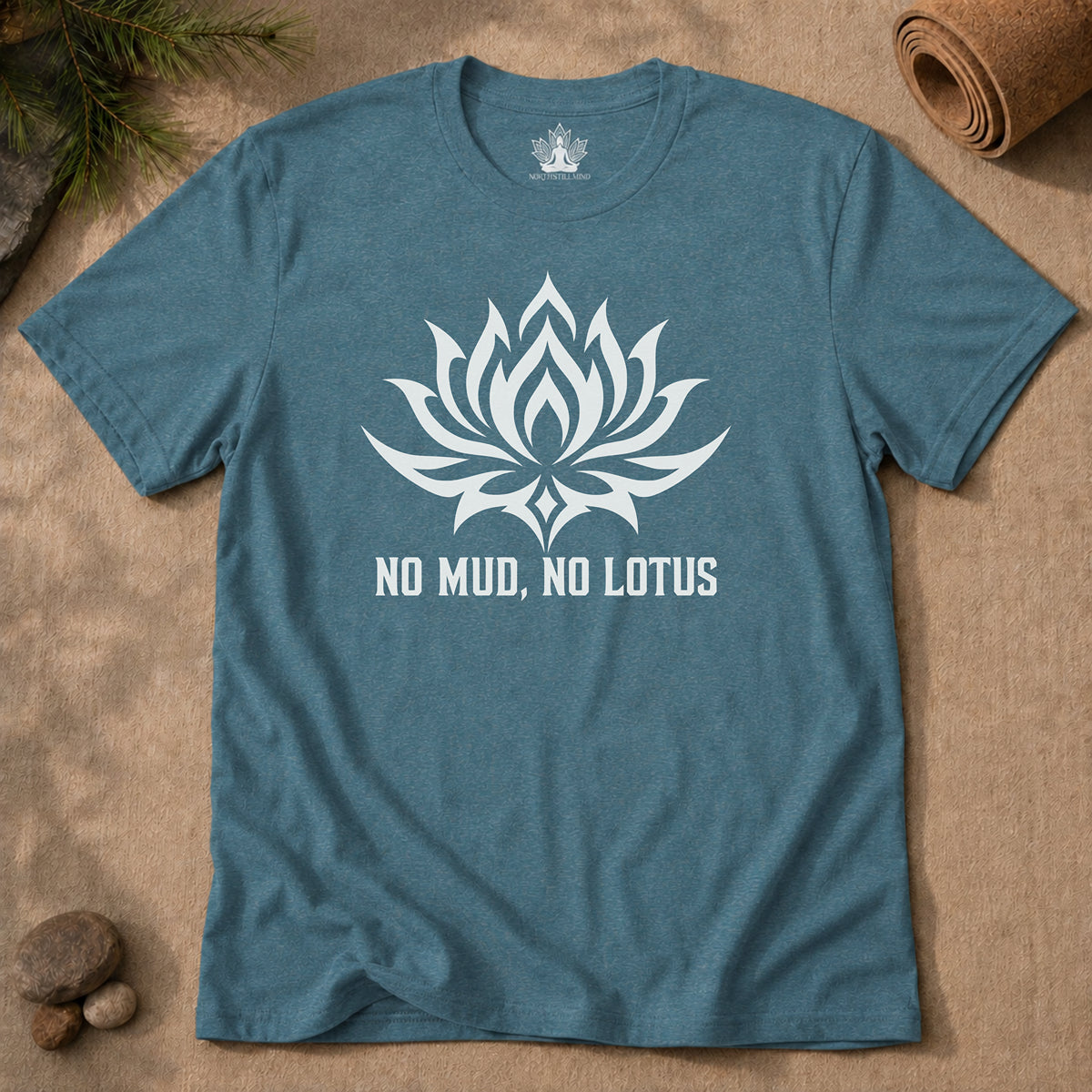 No Mud, No Lotus Tribal Art Men Tee