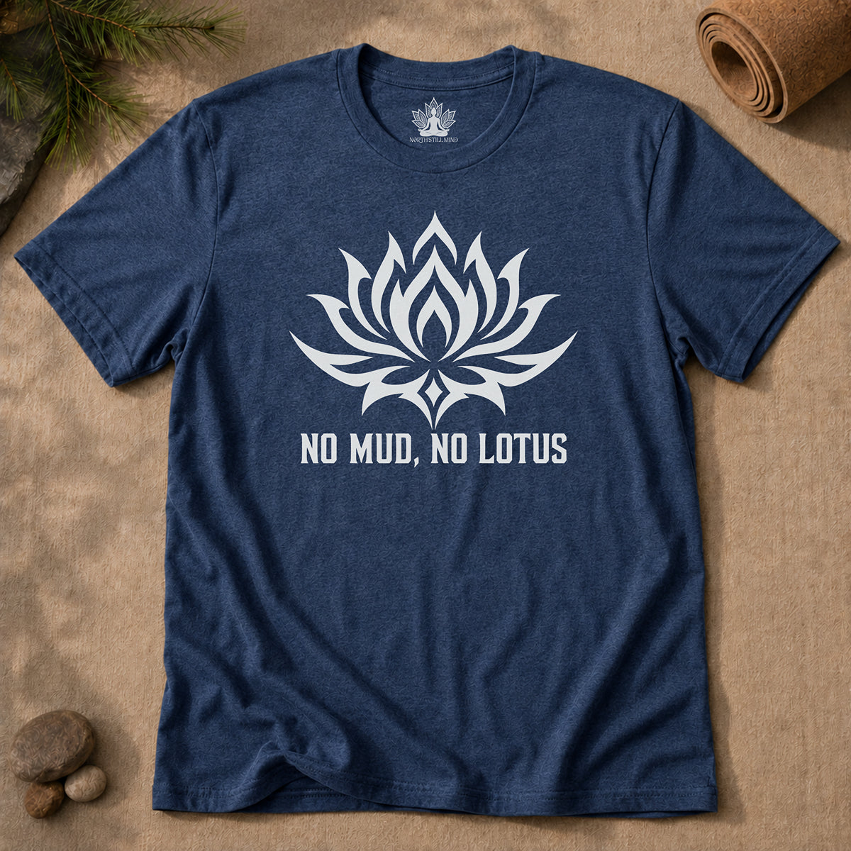No Mud, No Lotus Tribal Art Men Tee