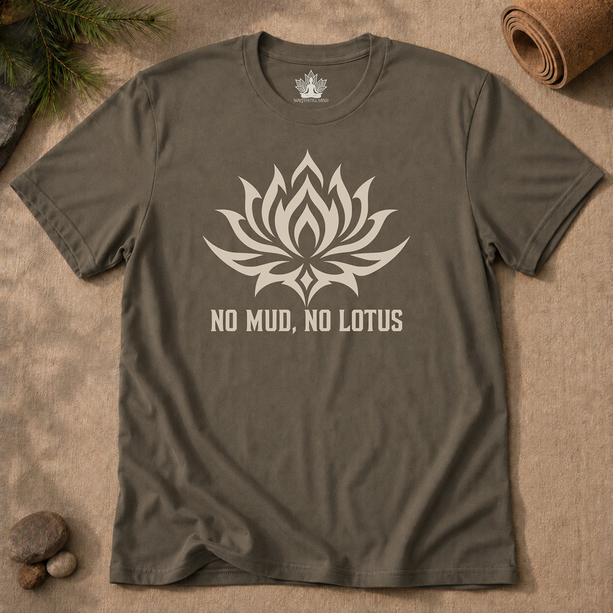 No Mud, No Lotus Tribal Art Men Tee