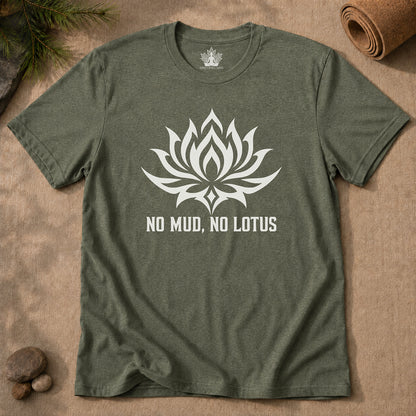 No Mud, No Lotus Tribal Art Men Tee