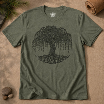 Tree Of Life Weeping Willow Men Tee