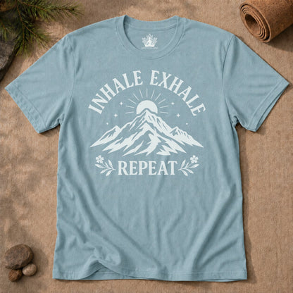 Inhale Exhale Repeat - Mountain Peace Men Tee