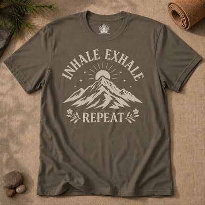 Inhale Exhale Repeat - Mountain Peace Men Tee