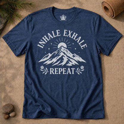 Inhale Exhale Repeat - Mountain Peace Men Tee