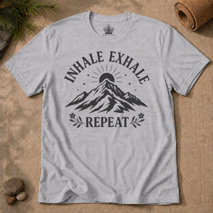 Inhale Exhale Repeat - Mountain Peace Men Tee