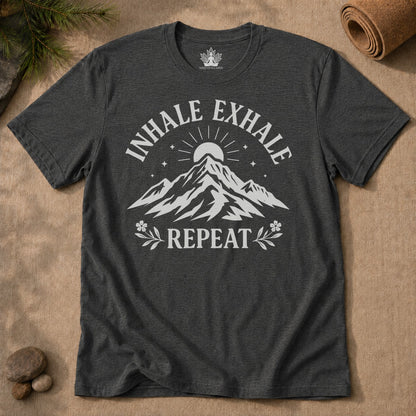 Inhale Exhale Repeat - Mountain Peace Men Tee