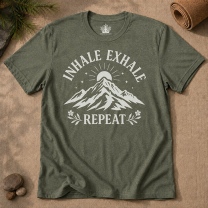 Inhale Exhale Repeat - Mountain Peace Men Tee