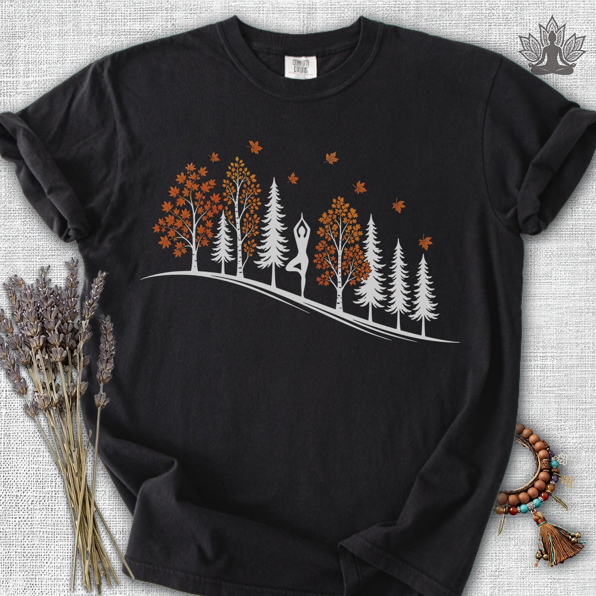 Fall Forest Tree Pose Comfort Colors® Tee