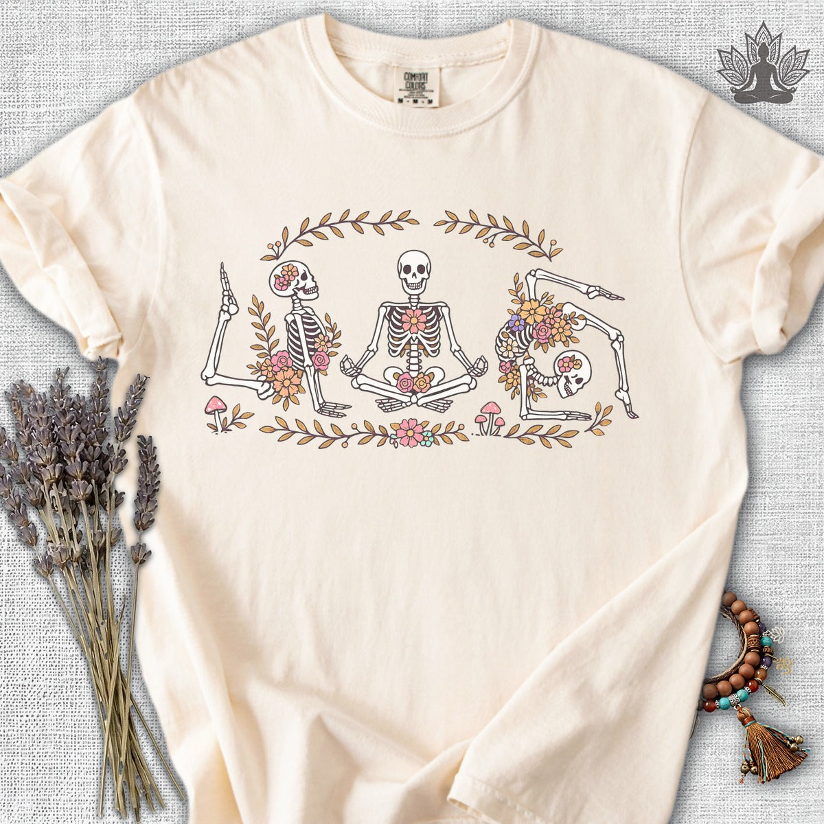 Floral Skeletons Meditation Comfort Colors® Tee