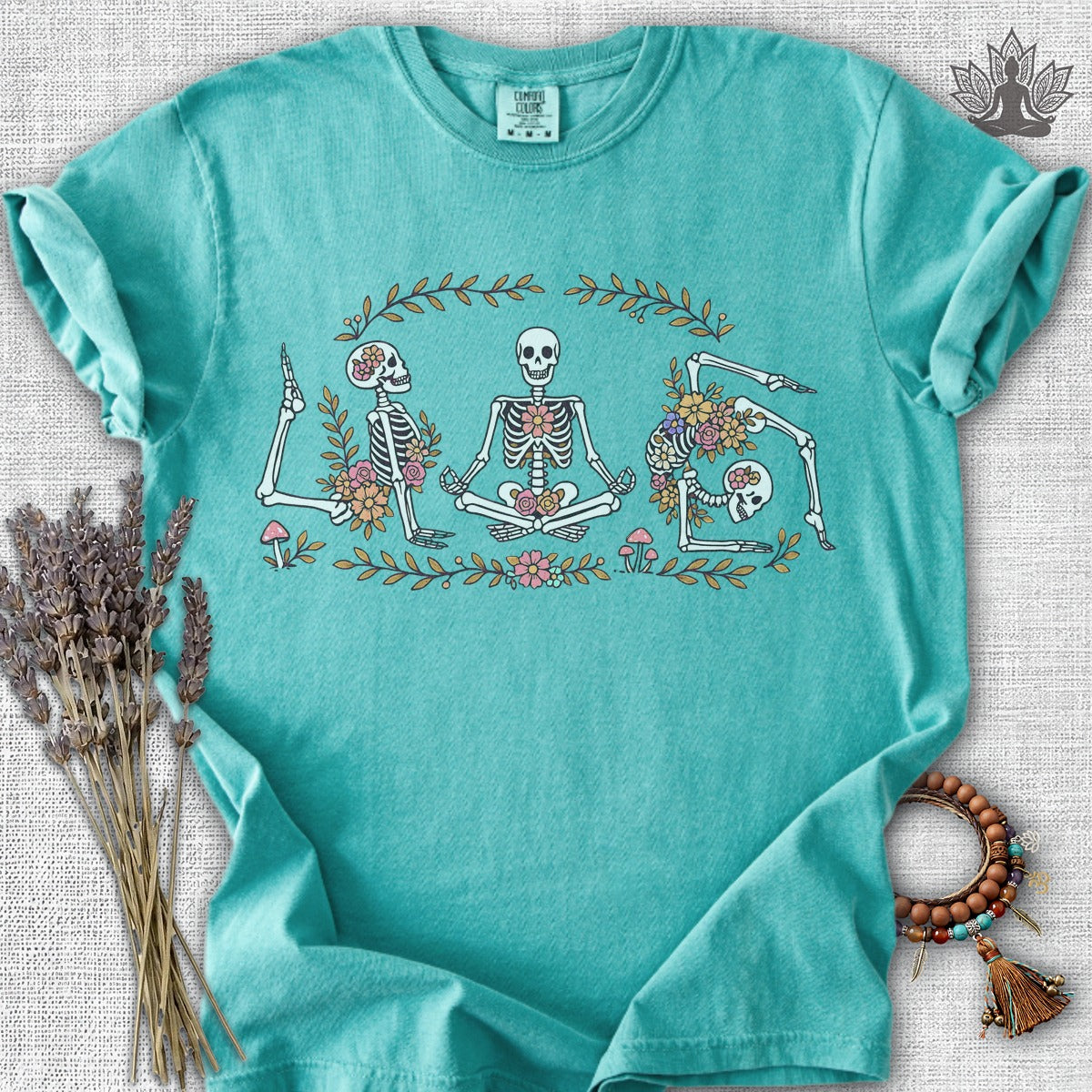 Floral Skeletons Meditation Comfort Colors® Tee