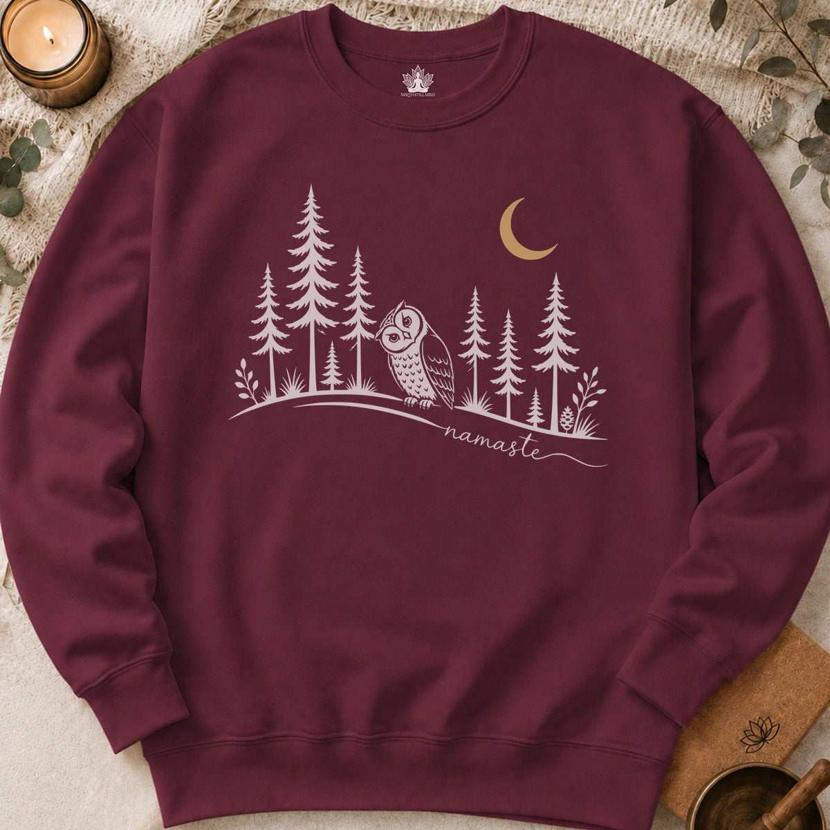 Namaste Forest Owl Sweatshirt