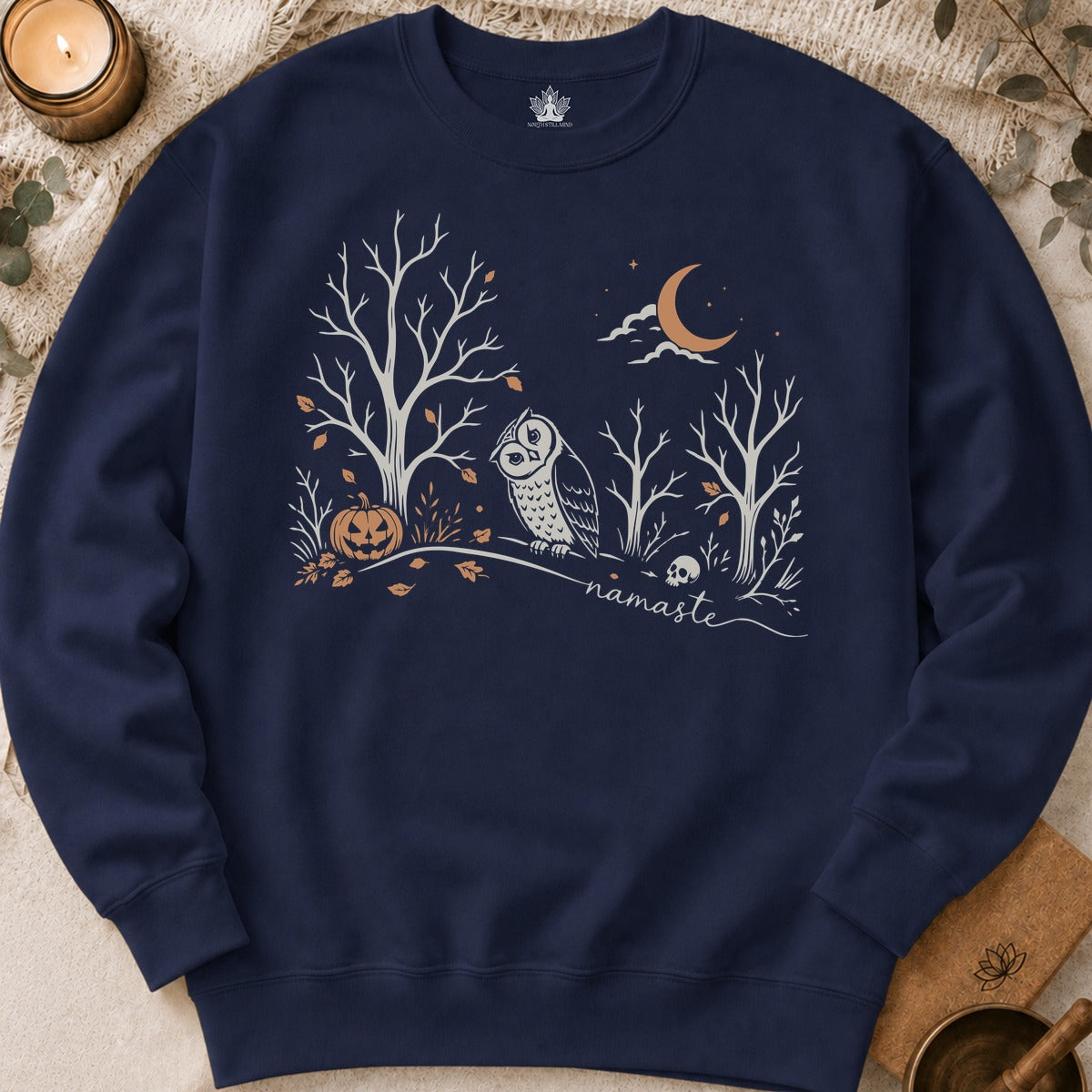 Namaste Forest Owl Halloween Edition Sweatshirt