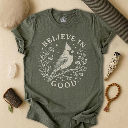 Believe In Good Cardinal Bird Tee