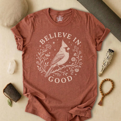 Believe In Good Cardinal Bird Tee