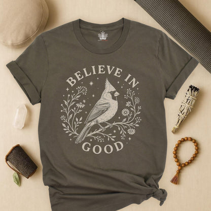 Believe In Good Cardinal Bird Tee