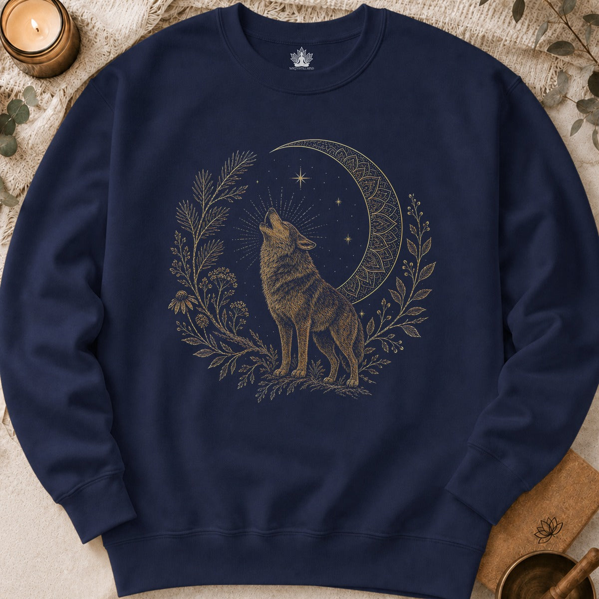 Wolf Song Mandala Moon Sweatshirt