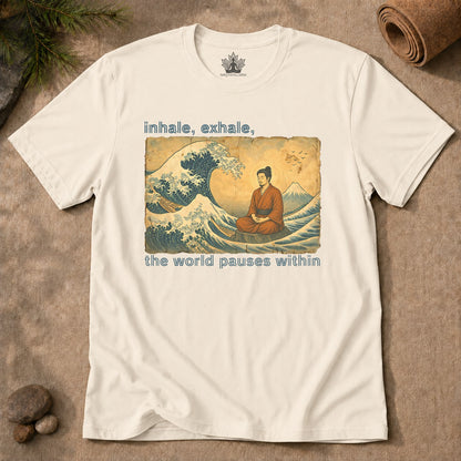 Inhale Exhale Japanese Wave Men Tee