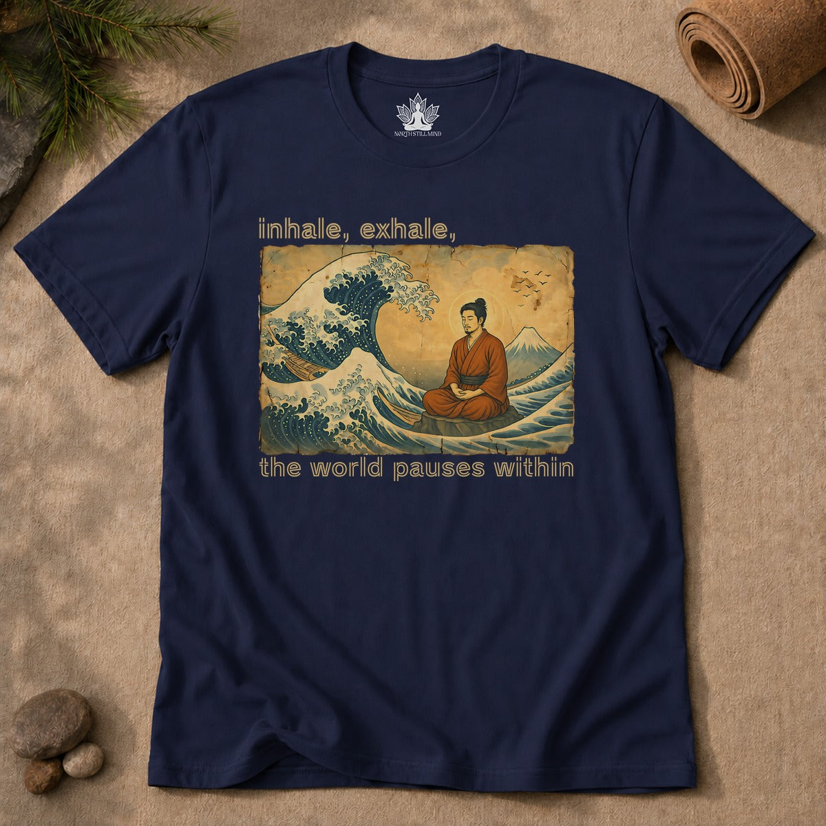 Inhale Exhale Japanese Wave Men Tee