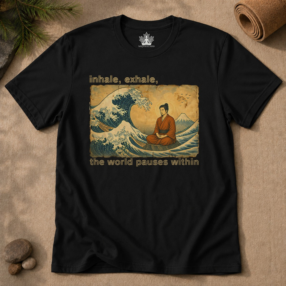 Inhale Exhale Japanese Wave Men Tee