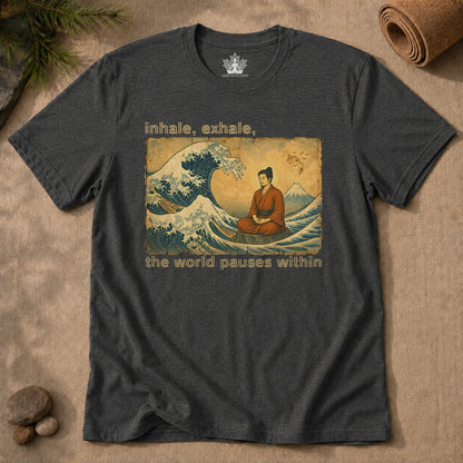 Inhale Exhale Japanese Wave Men Tee