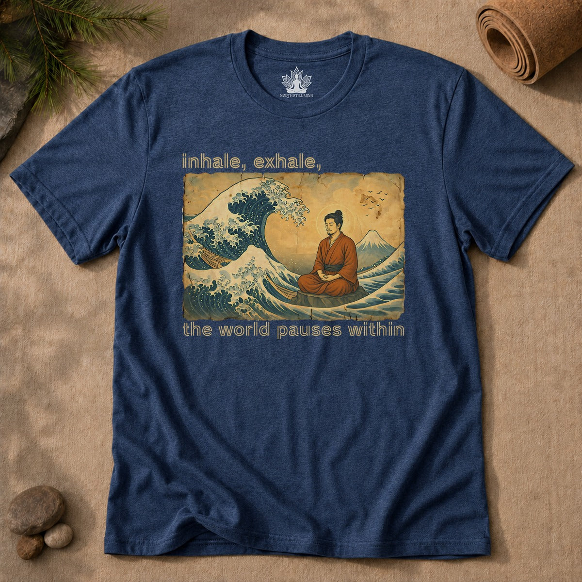 Inhale Exhale Japanese Wave Men Tee