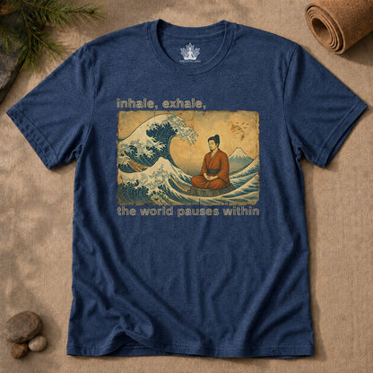 Inhale Exhale Japanese Wave Men Tee