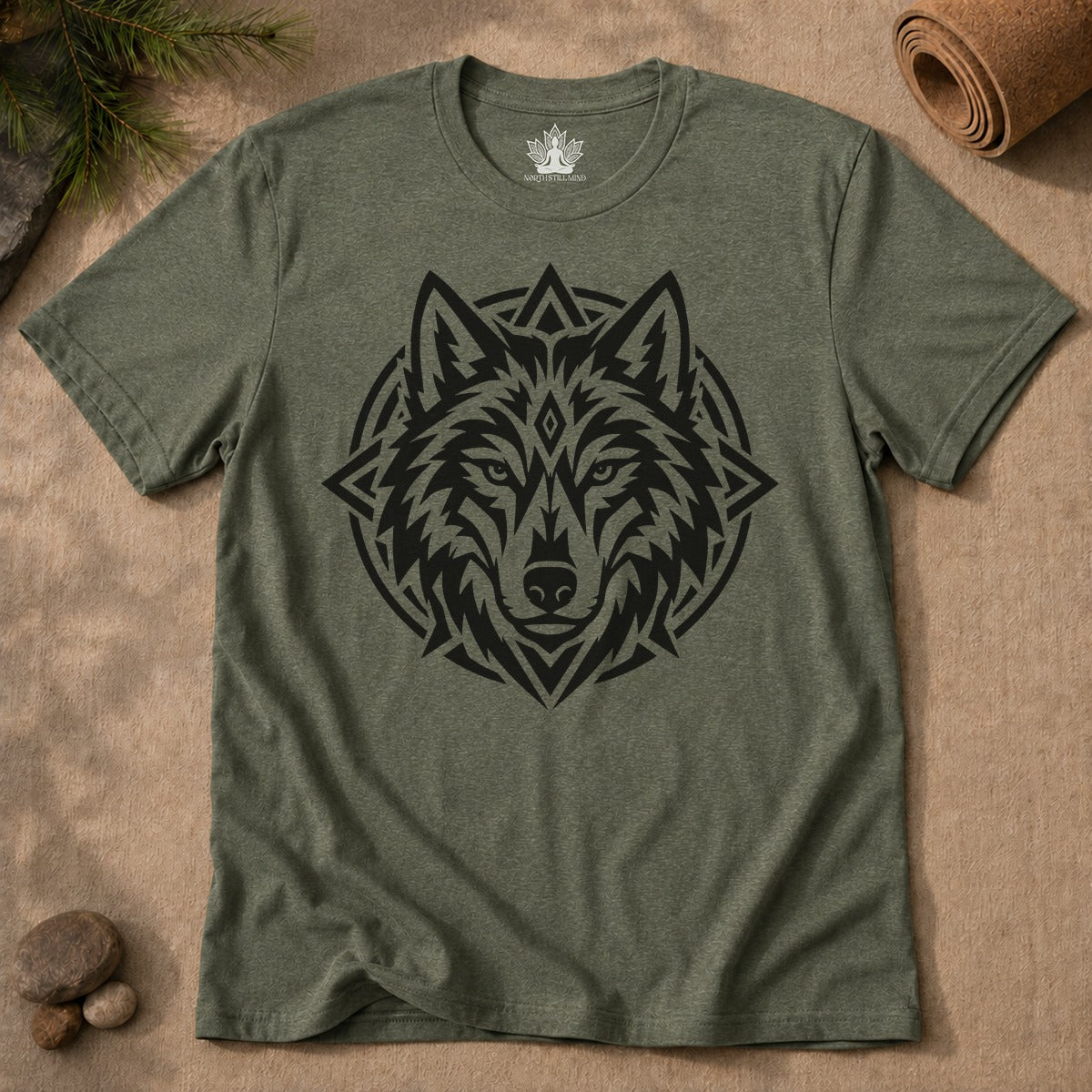 Guardian Wolf Mandala Men Tee