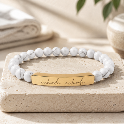 Inhale Exhale - Natural Energy Stone Bead Bracelet