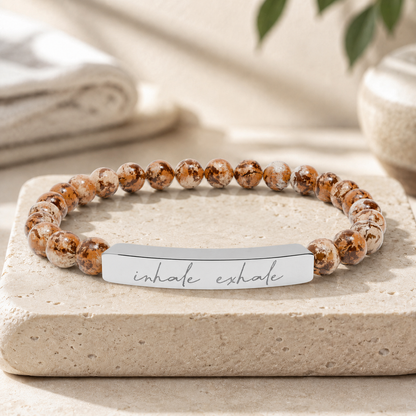 Inhale Exhale - Natural Energy Stone Bead Bracelet