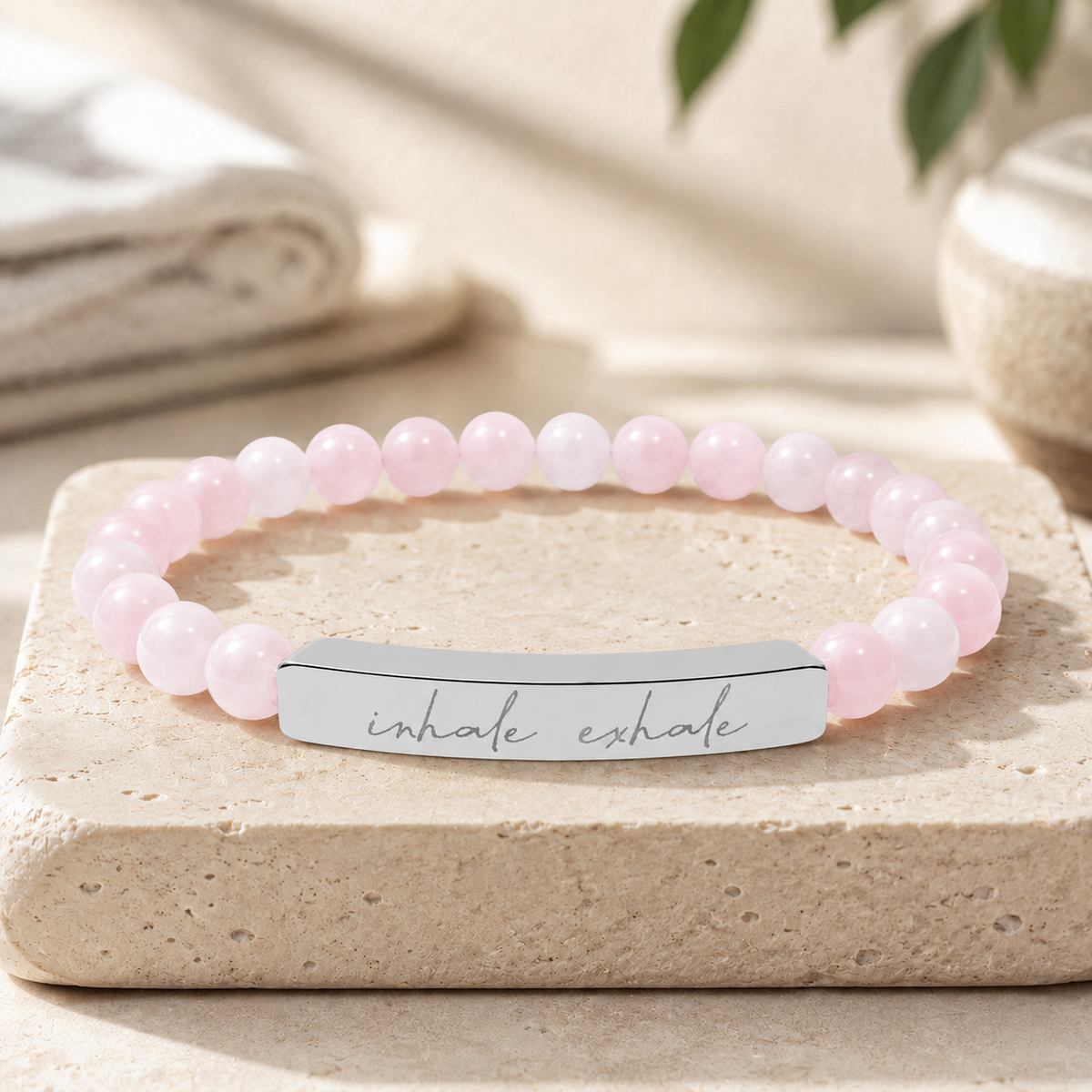 Inhale Exhale - Natural Energy Stone Bead Bracelet