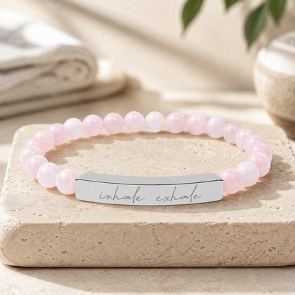 Inhale Exhale - Natural Energy Stone Bead Bracelet