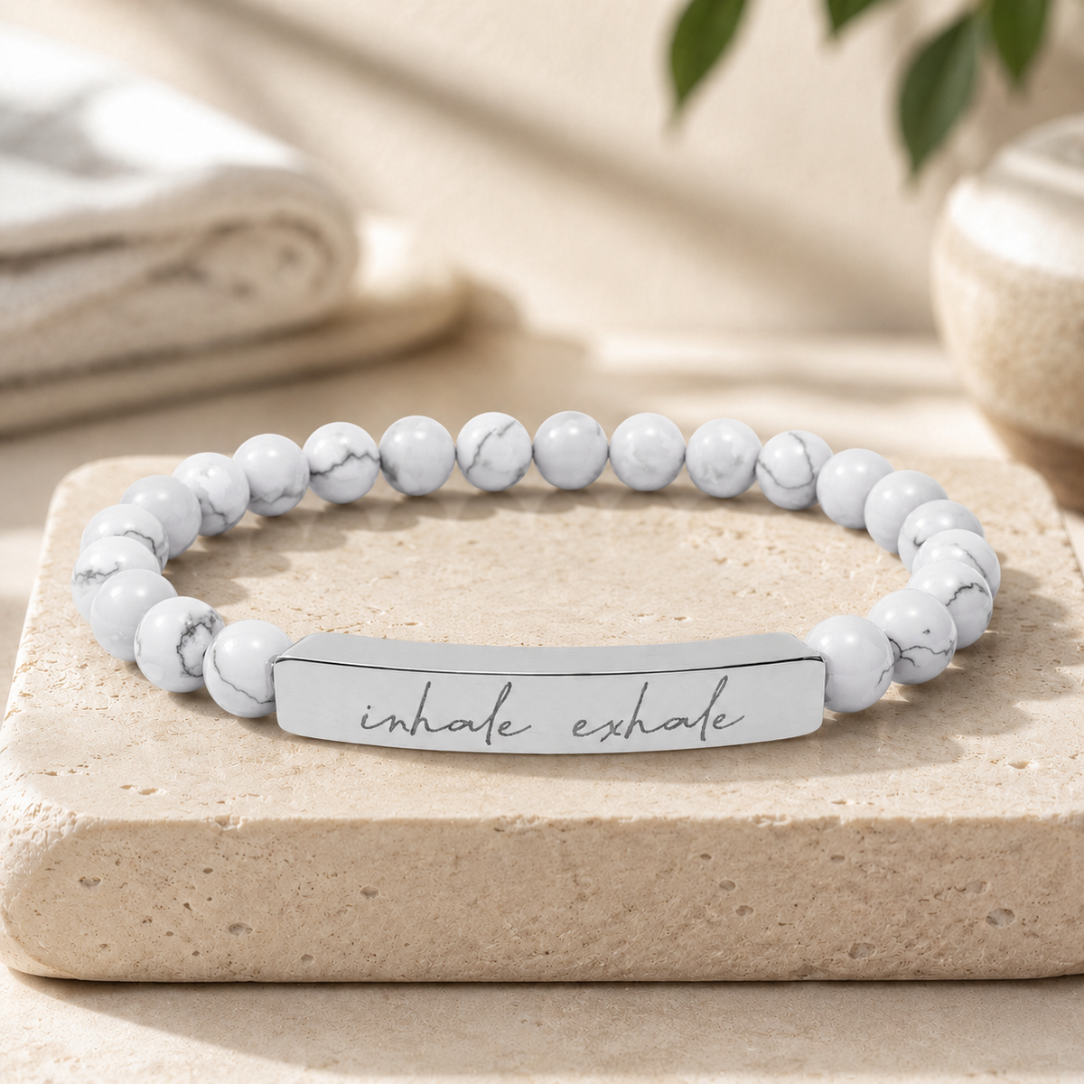 Inhale Exhale - Natural Energy Stone Bead Bracelet