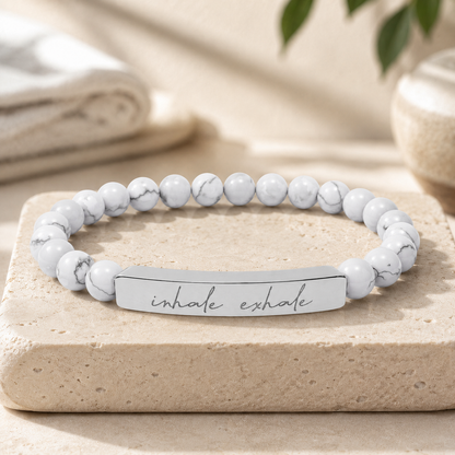 Inhale Exhale - Natural Energy Stone Bead Bracelet