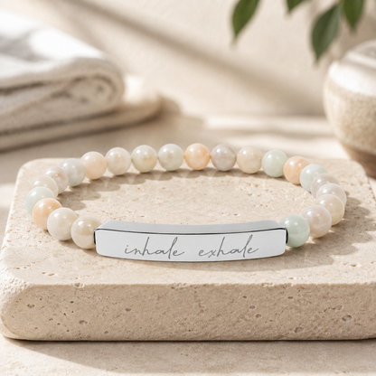 Inhale Exhale - Natural Energy Stone Bead Bracelet
