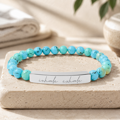 Inhale Exhale - Natural Energy Stone Bead Bracelet